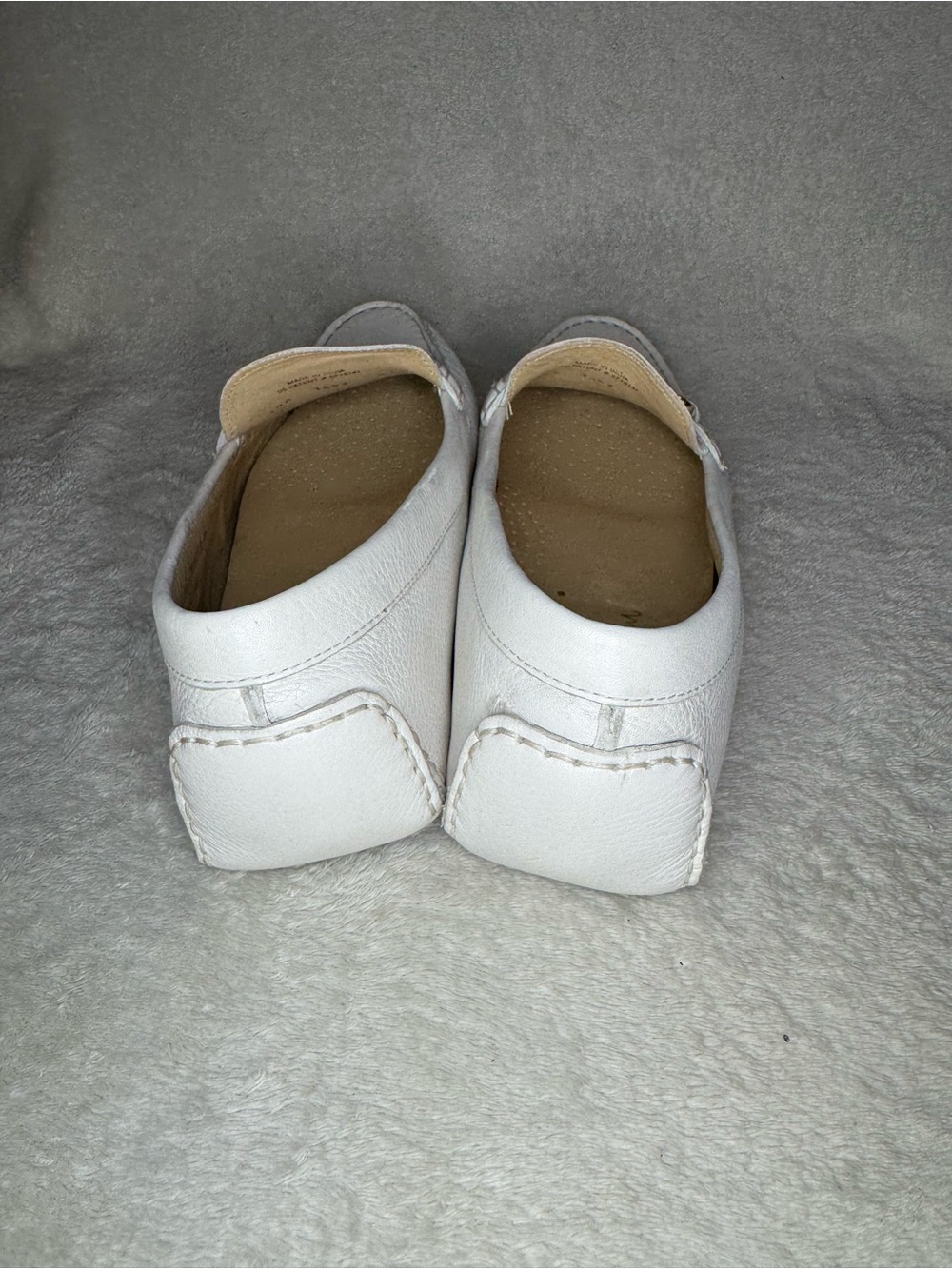 Cole Haan Nike Air White Leather Driving Loafers Size 10B - Picture 5 of 9